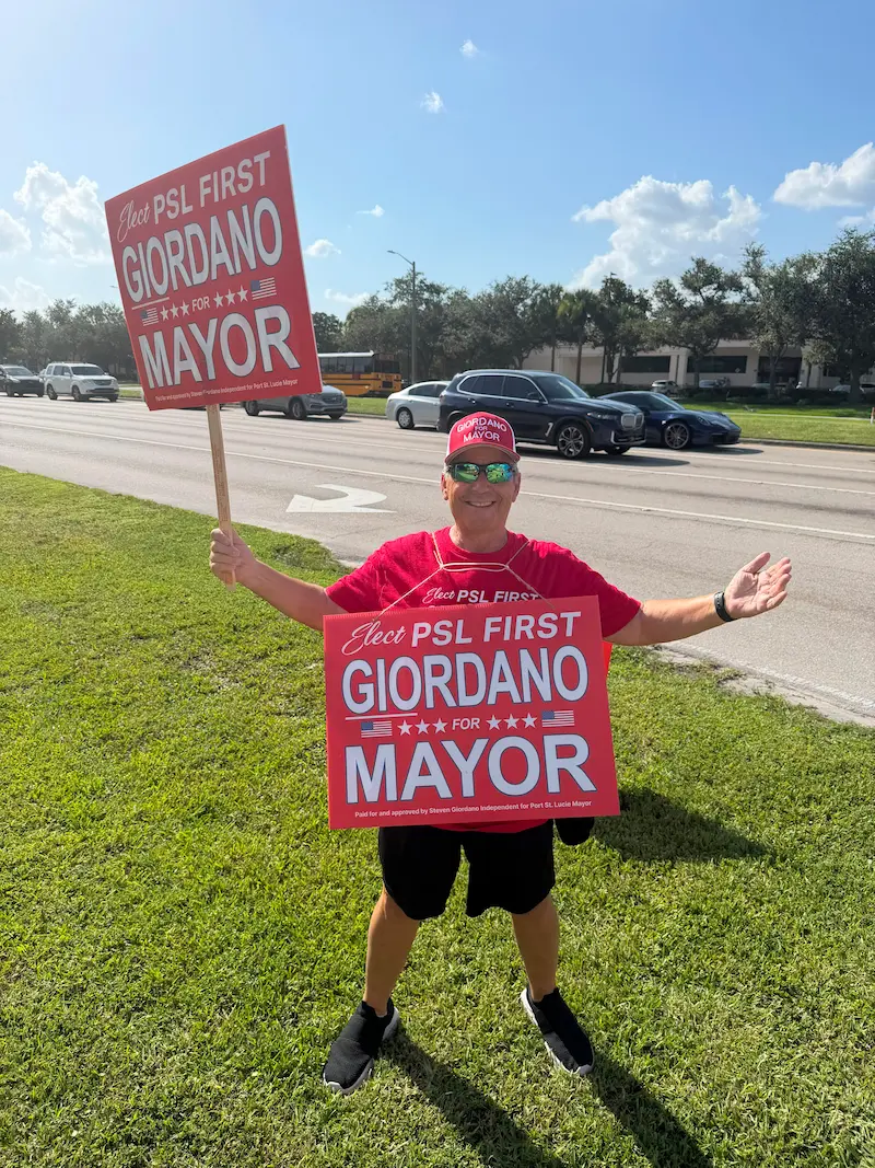 Supporters at community event
